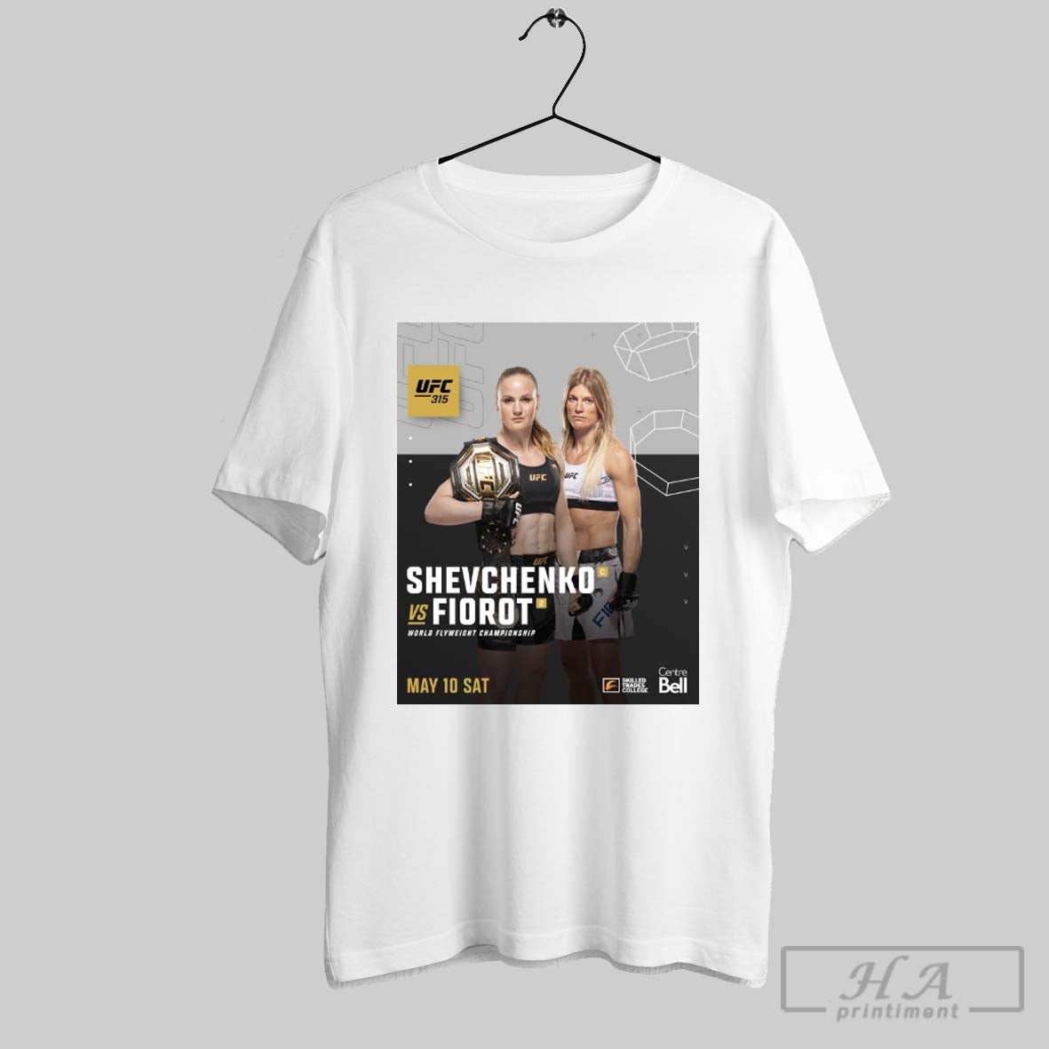 Ufc 315 Belal Muhammad Vs Jack Della Maddalena World Flyweight Championship May 10 2025 Sat Poster T Shirt