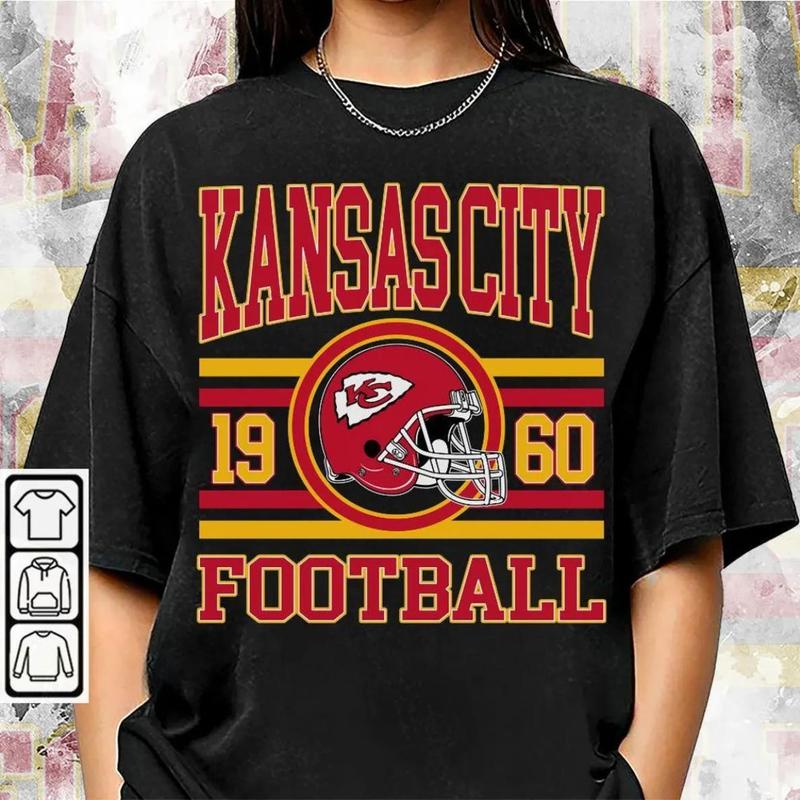 unisex Kansas City Football Fan Shirt Trendy Design, Ironic Brainrot Y2K Graphic Tee Short Sleeve Streetwear Casual Trend shirt Gift For Fans, Gift Fo