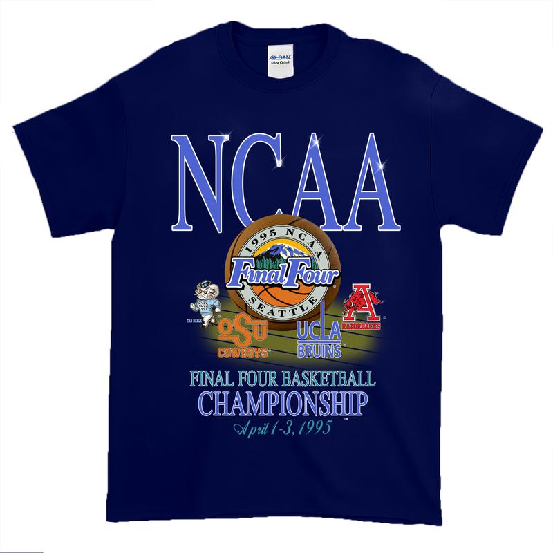 1995 NCAA Final Four Championship Vintage t-shirt, Vintage graphic tee Classic Cotton Menswear Top Tshirt Embroidered Hoodie