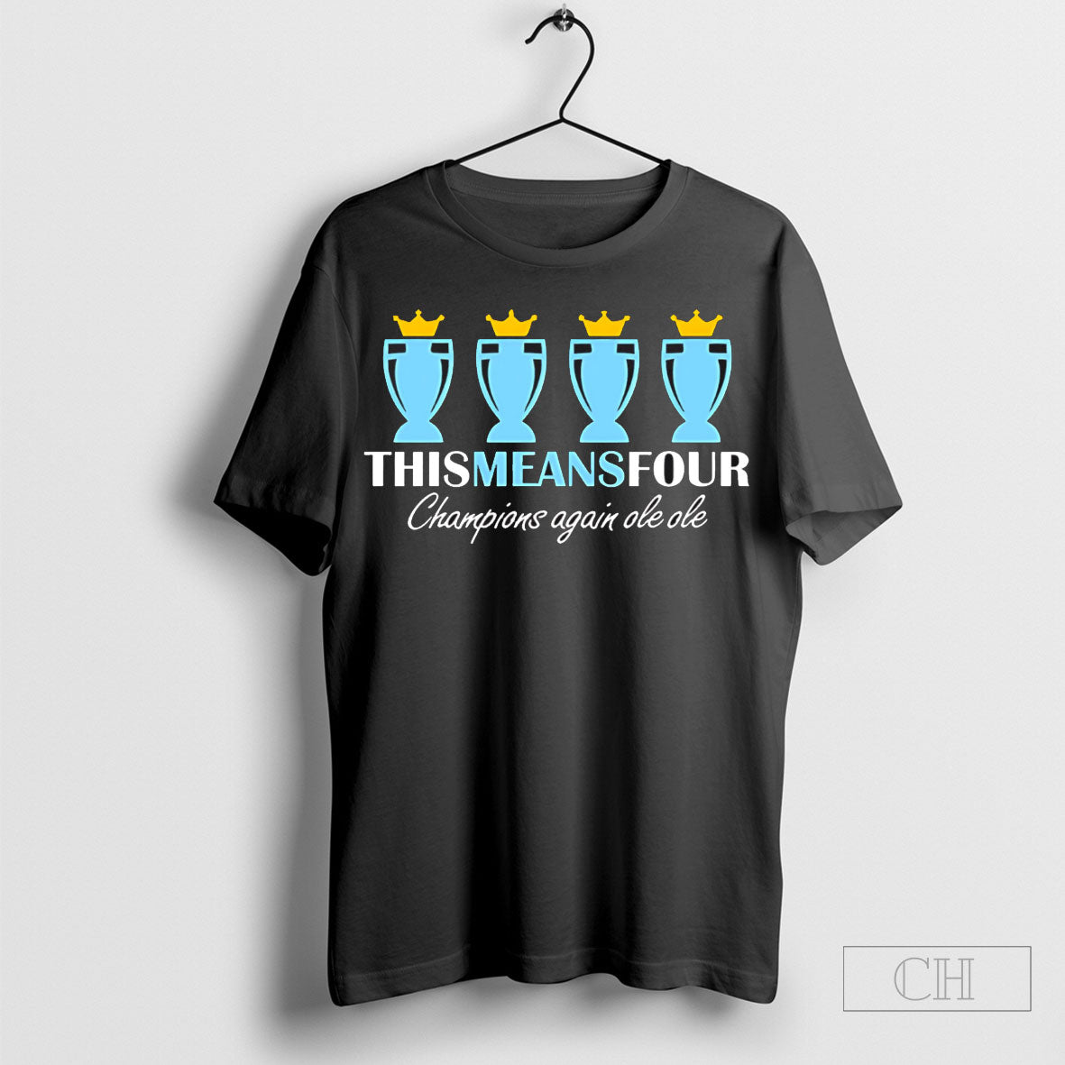 This Means Four Champions Again Ole Ole Trophy Shirt