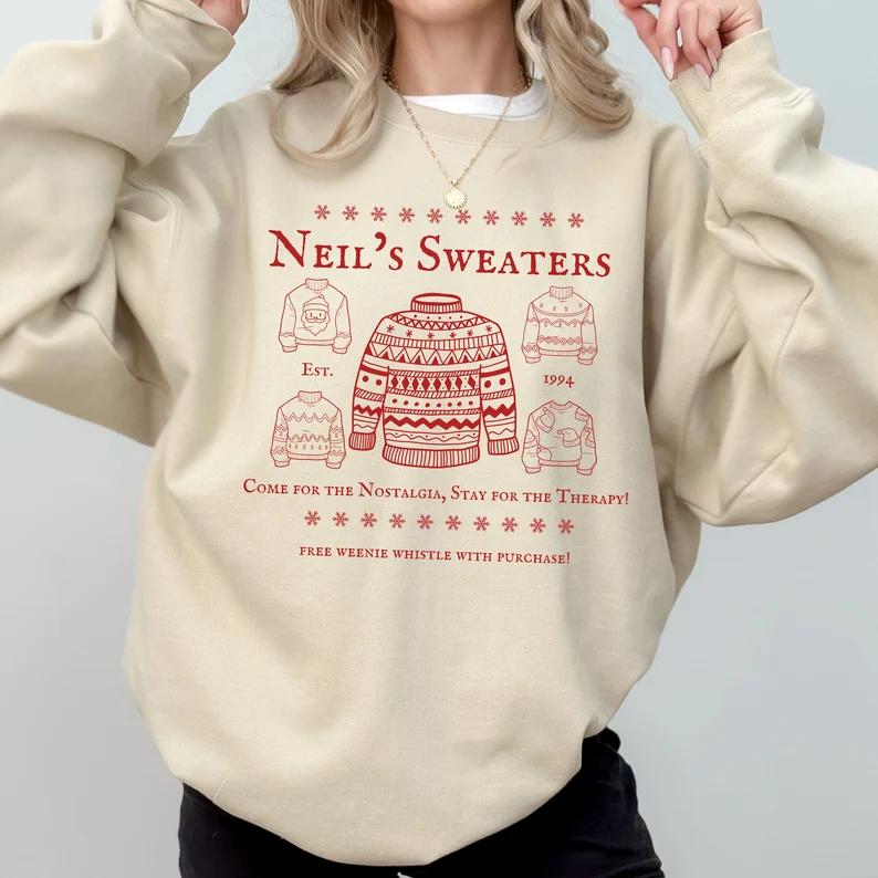 The Santa Clause Movie 90's Merch Neil's Sweaters Charlie Judy's Hot Cocoa Christmas Gift Hoodie Shirt Sweatshirt Holiday Tim Allen