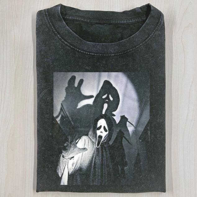 VINTAGE HALLOWEEN GRAPHIC T-SHIRT, Ghost Face, Horror Movie Shirt, Horror Character, Funny Halloween Shirt, Unisex T-Shirt, Gift For Men Women