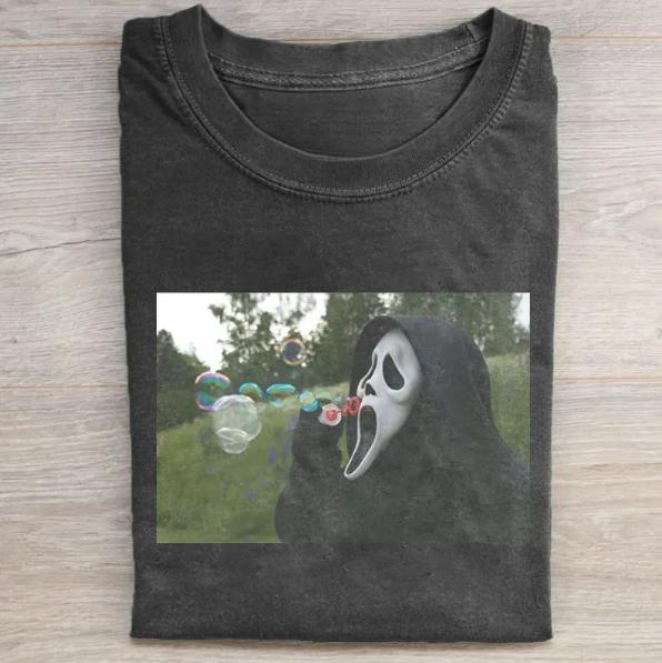 Vintage Halloween Graphic T-shirt, Ghost Face Funny Tee, Horror Movie Shirt, Horror Character, Funny Halloween Shirt, Unisex T-Shirt