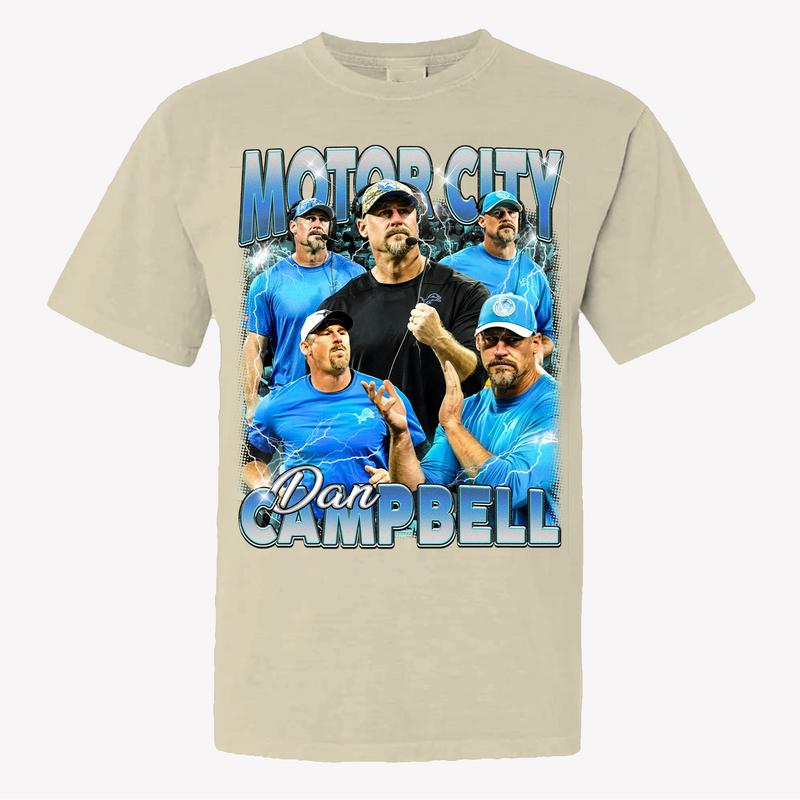 Vintage 90s Graphic Style Motorcity Dan T-Shirt, Dan Campbell Shirt, Vintage Oversized Sport Tee, Retro American Football Bootleg Gift