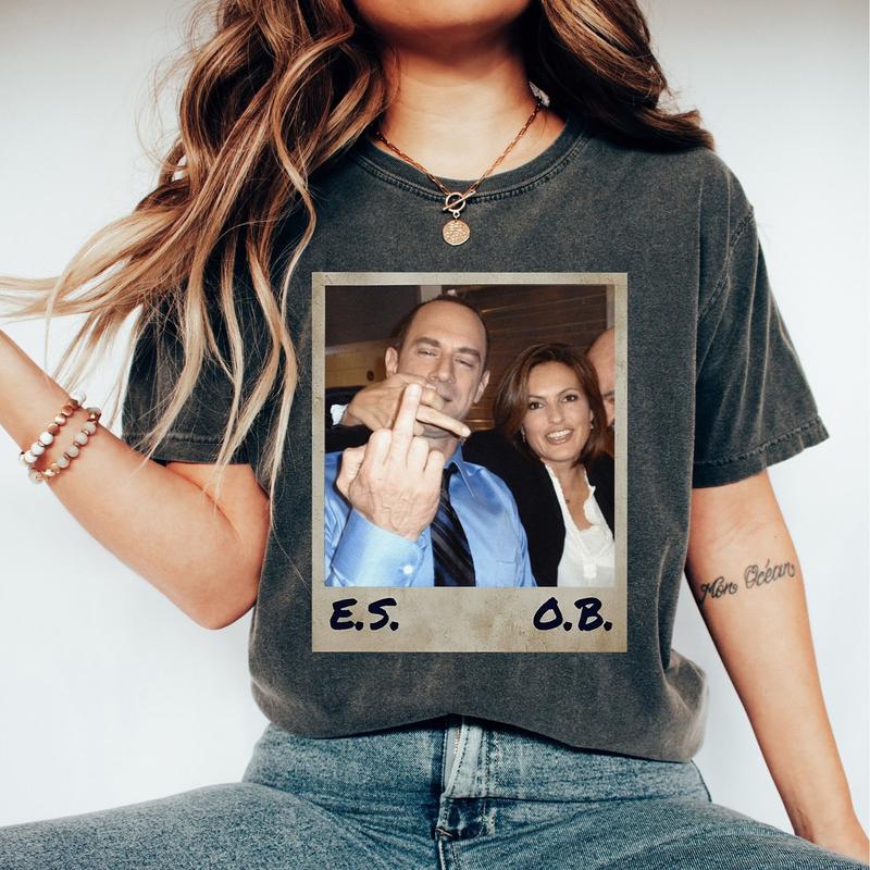 Retro Elliot Stabler And Olivia Benson Shirt, 90s Movie Tshirt, Law And Order Svu Tee, Unisex T-Shirt, Short Sleeve Tee Shirt, Top