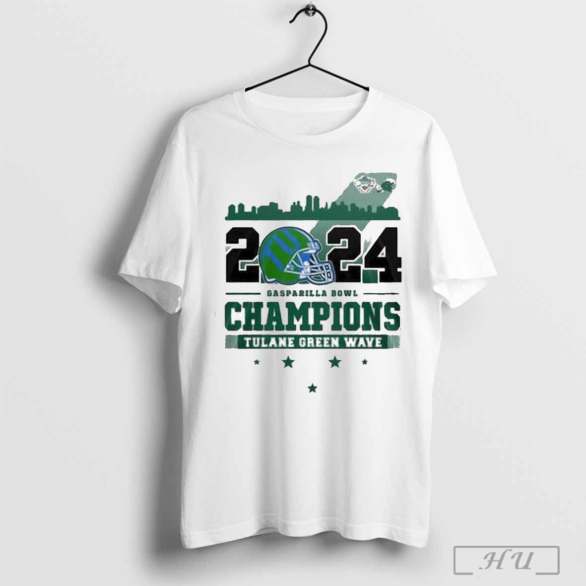 Tulane Green Wave Gasparilla Bowl Champions 2024 Hoodie T Shirt