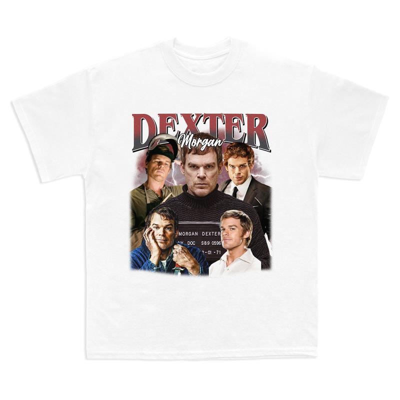 Vintage Dexter Morgan T-Shirt, Apparel for Women, Casual Fit Fabric Top, Ideal Gift for Movies Lovers - Fleece, Womenswear