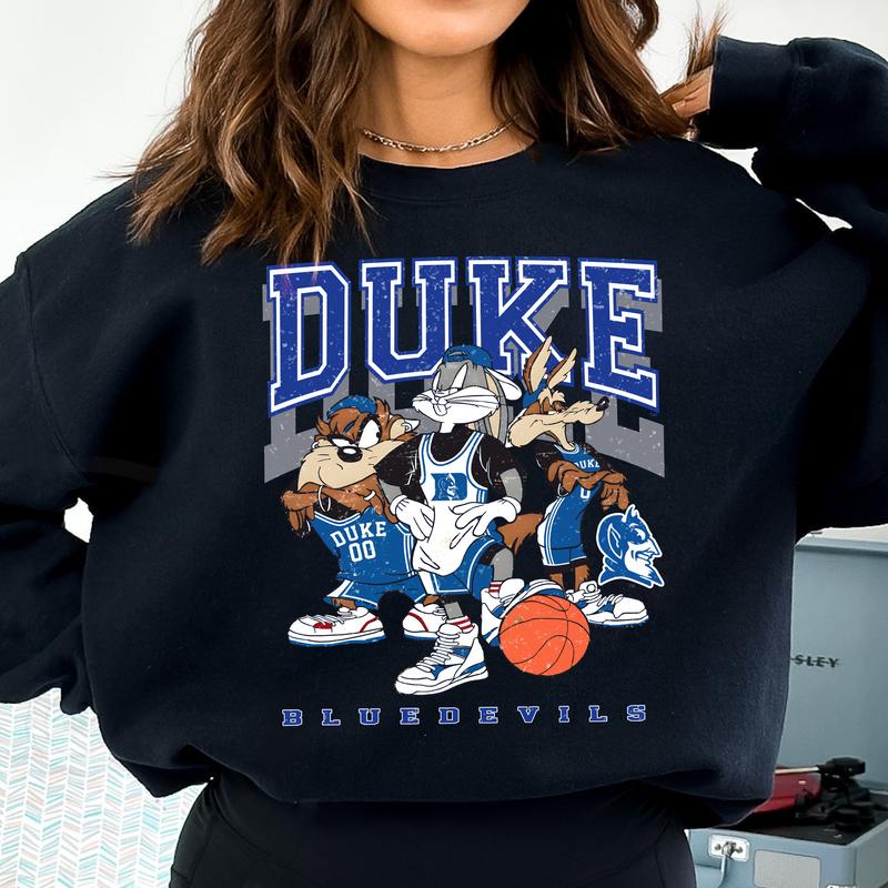 Vintage 1994 NCAA Duke Blue Devils Looney Tunes Sweatshirt, Duke Blue Devils Shirt, Retro Blue Devils Basketball Graphic Tee, Gift For Fan