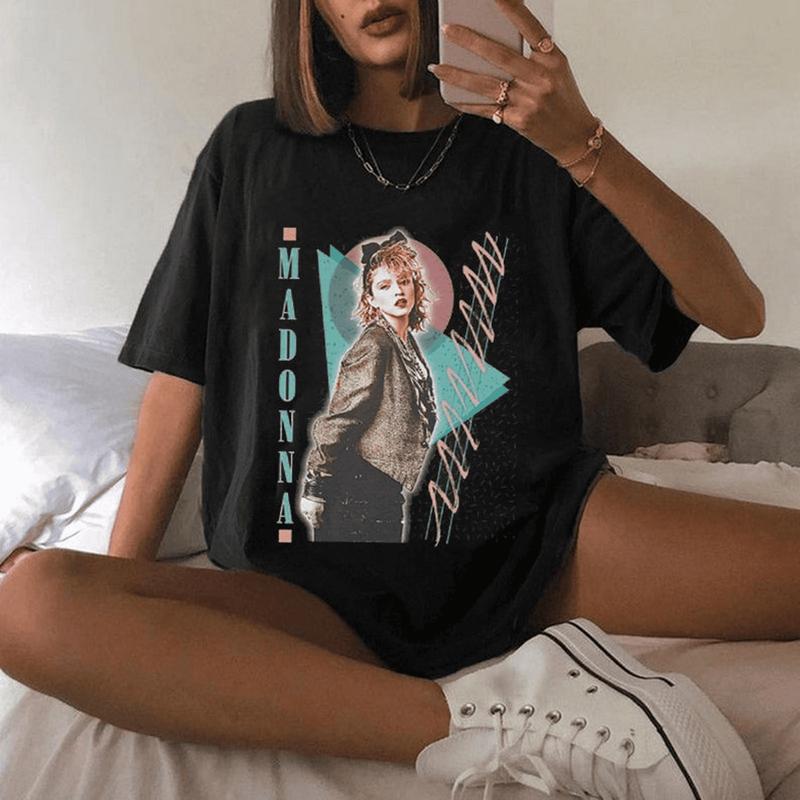 90S Madonna Retro Vintage T-Shirt Unisex Tee Music Gift, Clothing