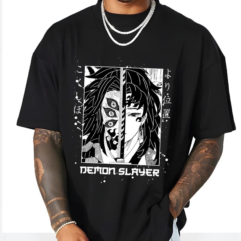 Yoriichi and Kokushibo face t-shirt, Twin Brothers half and half face Shirt, Demon Slayer main characters shirt, Kimetsu No Yaiba t-shirt, anime sweat