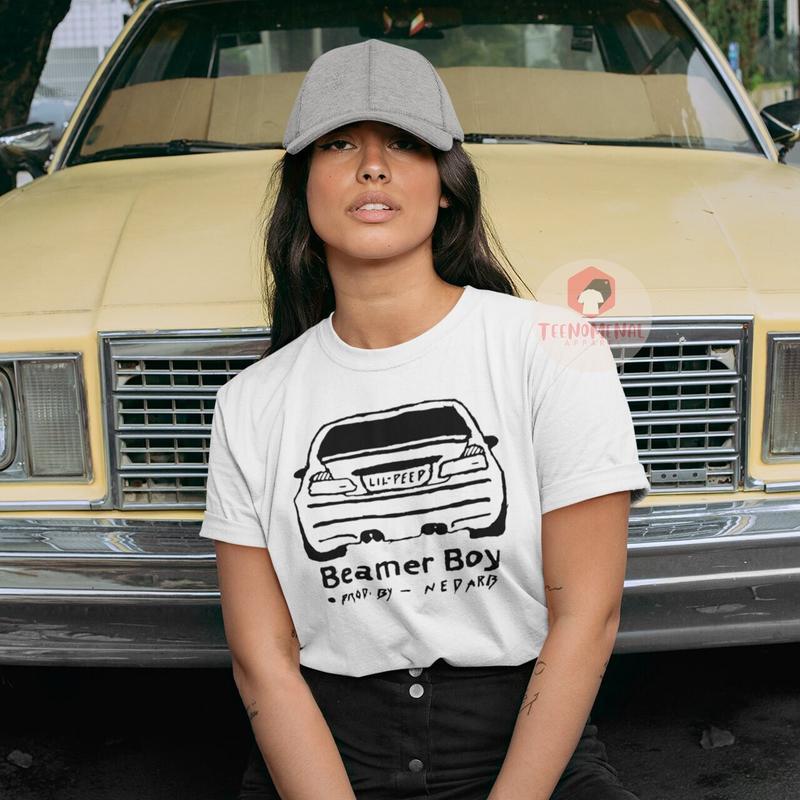 Lil Peep T-Shirt - California Girls Album Tee - Beamer Boy Song - Rap Music Graphic Shirt - Artist for Gift, 100% Cotton, Crew Neck, Slight Stretch, B