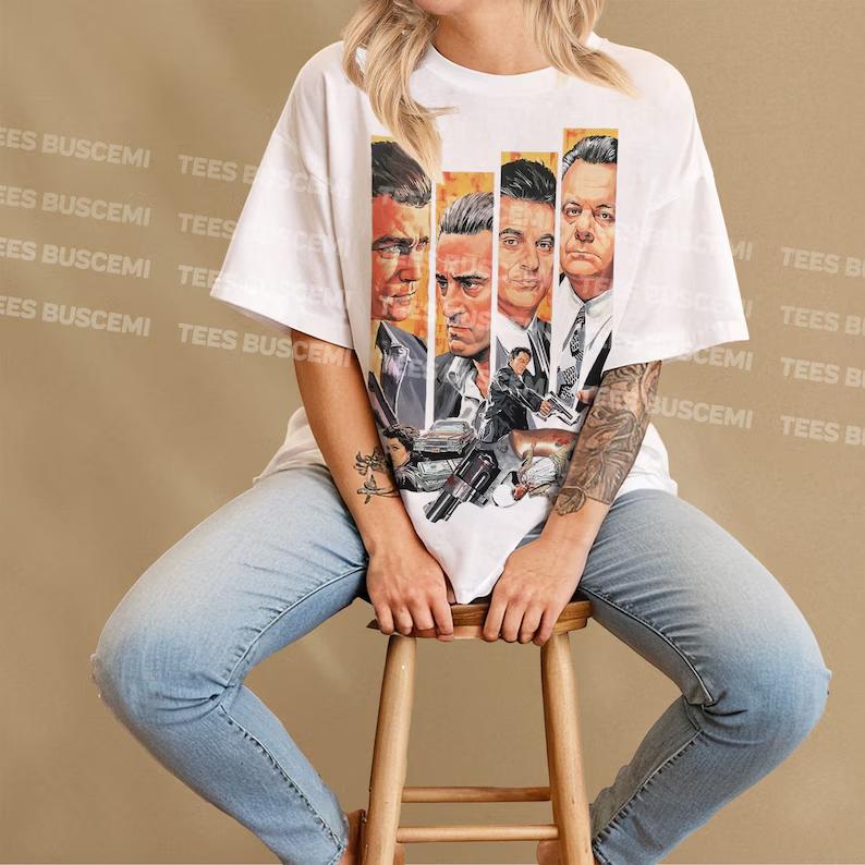 Retro 90s Mafia Movie T-Shirt, Vintage Martin Scorsese Gangster Film Graphic Tee, Good fellas Movie Lover Gift for the, 1990 Memorabilia