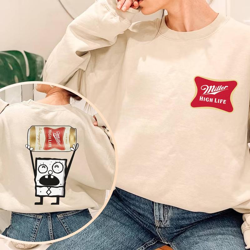 Miller High Life Drink Est 1903 Shirt, Doodlebob Character Movie Tshirt, Beer, Drinking Lover, Funny Shirt