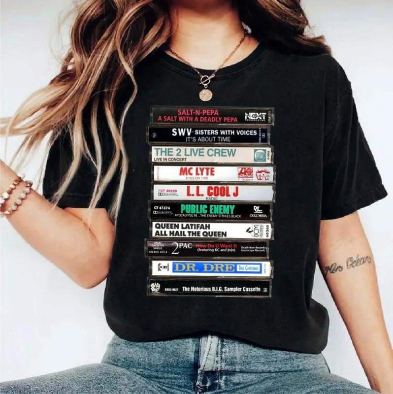 Hip Hop Cassettes Tape T Shirt, Hip Hop Shirt, Unisex Tee, Graphic, Classic Hip Hop Music, Unisex Short Sleeve Tee