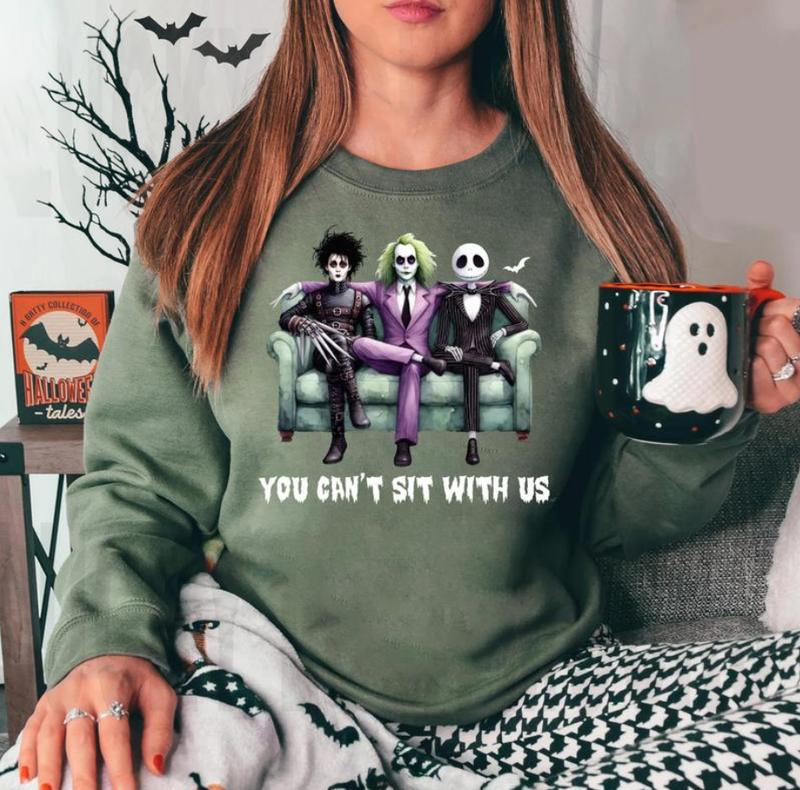You Cant Sit With Us Halloween Movies Sweatshirt - Shirt - Hoodie, Horro Movies Shirt, Retro Halloween Shirt, Horro Characters Sweatshirt, Halloween F