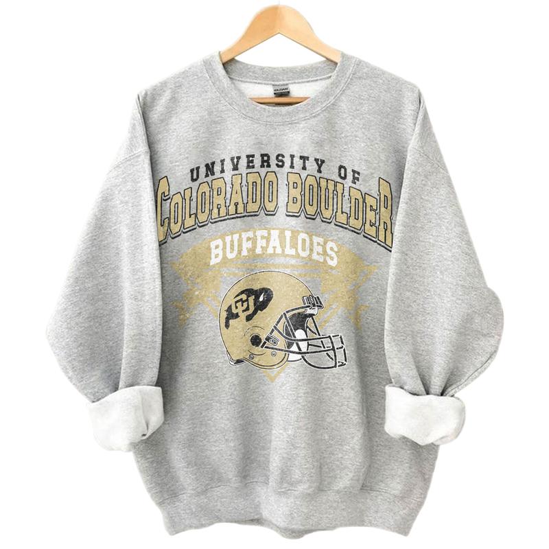 4. Colorado Buffaloes Vintage NCAA Sweatshirt, University of Colorado Unisex Football Shirt, Gifts for Fans, Classic Sportswear