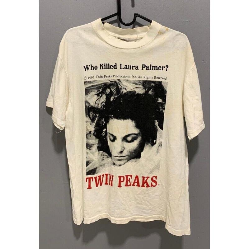 Twin Peaks Who Killed Laura Palmer White short sleeve T shirt 90s, Rock Music Band Shirt, Rock Band Music Shirt, Twin Peaks merch