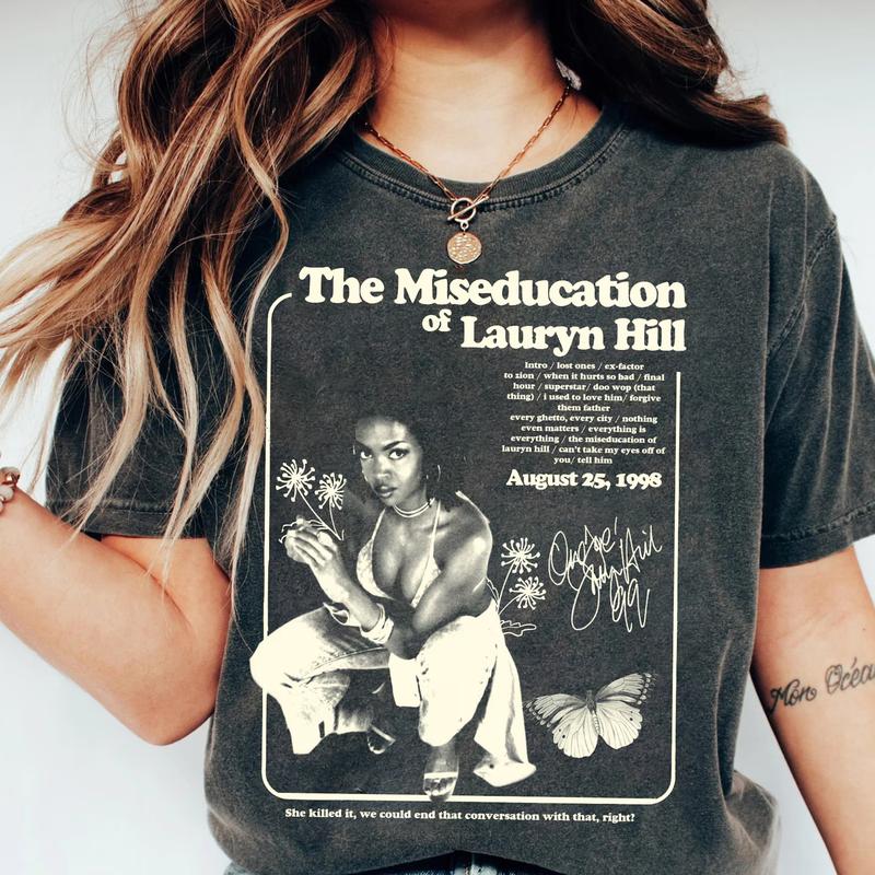 Vintage The Miseducation of Lauryn Hill Graphic Tee - Ms. Lauryn Hill - The Fugees - 90s Hiphop Artist Shirt - Music Shirt - Hiphop Graphic Tee