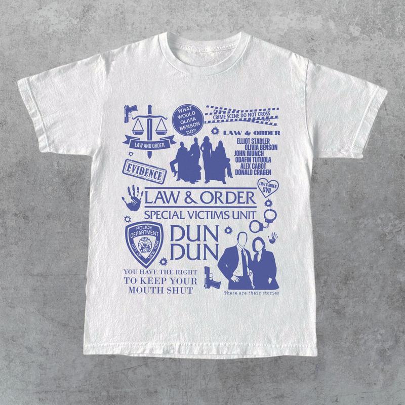 Law & Order Special Doodle Art Shirt, Vintage Olivia Benson And Elliot Stabler Shirt, Law And Order Movie Shirt, Law And Order Svu Shirt, Gift for Her