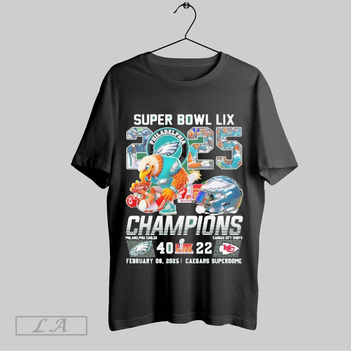 Top Super Bowl Lix 2025 Champions Philadelphia Eagles 40 22 Kansas City Chiefs Feb 09 2025 Caesars Superdome T Shirt