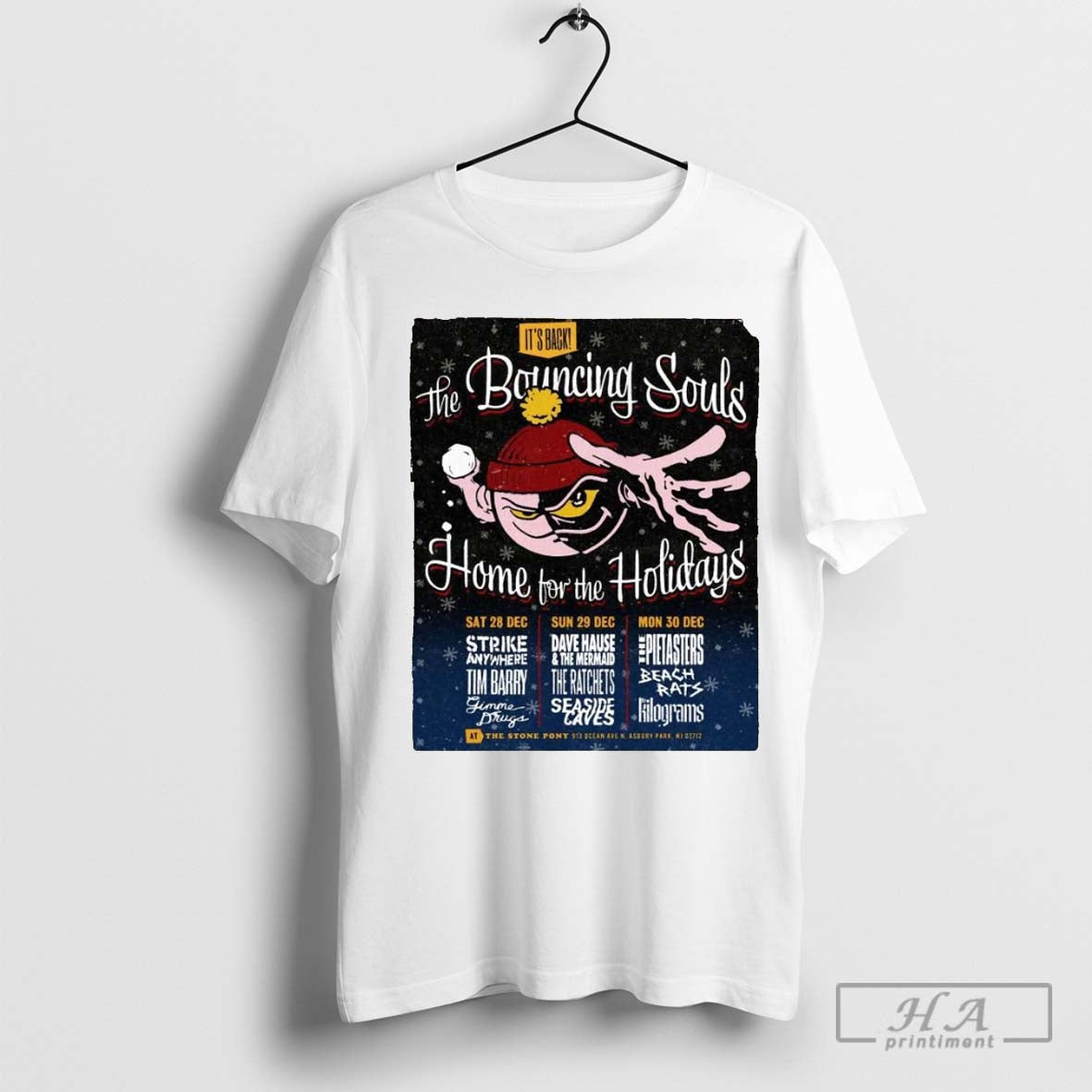 Official The Bouncing Souls Home For The Holidays Dec 2024 Shirt