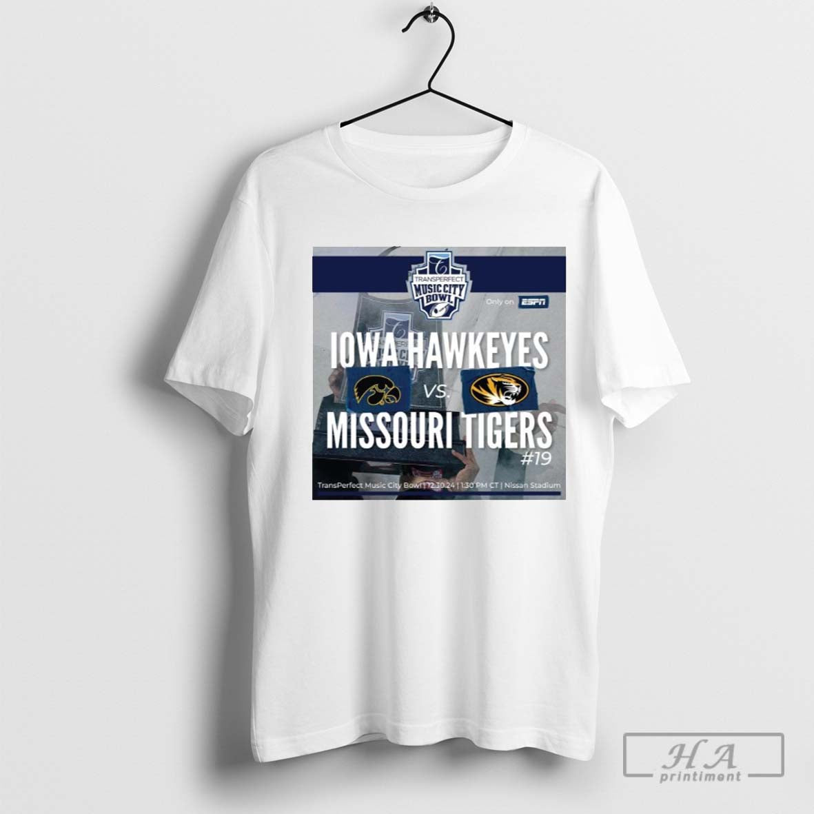 Official Matchup Missouri Tigers Vs Iowa Hawkeyes Transperfect Music City Bowl Dec 30 2024 Poster T Shirt