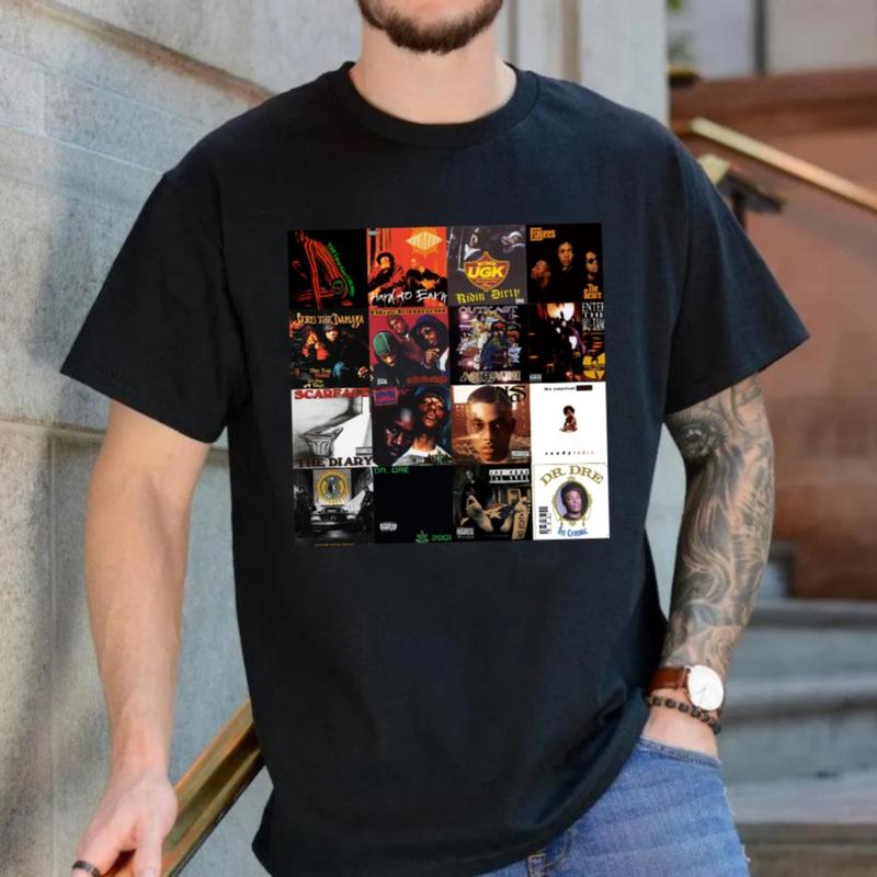 Hip Hop Rappers 90s Cotton Shirt, Hip Hop Rap East Coast West Coast, 90s Music Tee, Unisex Short Sleeve Tee