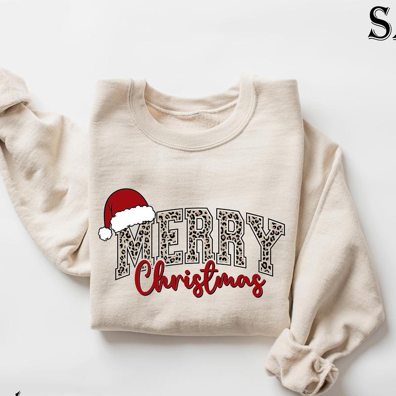 Merry Christmas Sweatshirt, Christmas Shirts, Cute Winter Sweater, Christmas Shirt for Women, Christmas Crewneck Sweatshirt, Holiday Sweater