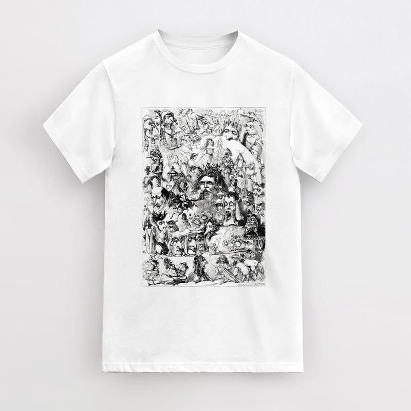 Vintage Dreamy Art Graphic Shirt, Retro Creepy 90s Shirt, Abstract Art Cotton Shirt, Line Art Vintage Tee,  Cool Gift