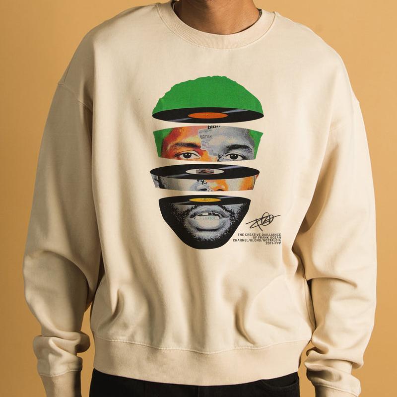 Frank Ocean Face T-shirt, Frank Ocean Album, Frank Hoodie, Blonded, Blond, Nostalgia, 90s vintage, Music Gift, Merch, album