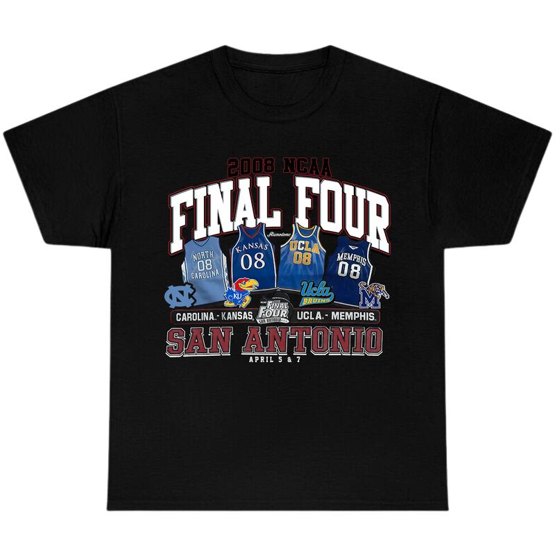 Vintage 2008 NCAA Final Four San Antonio T-Shirt, Graphic Vintage T-Shirt, Full Color T-Shirt, Unisex T-Shirt, For Men, For Women billabongshirts