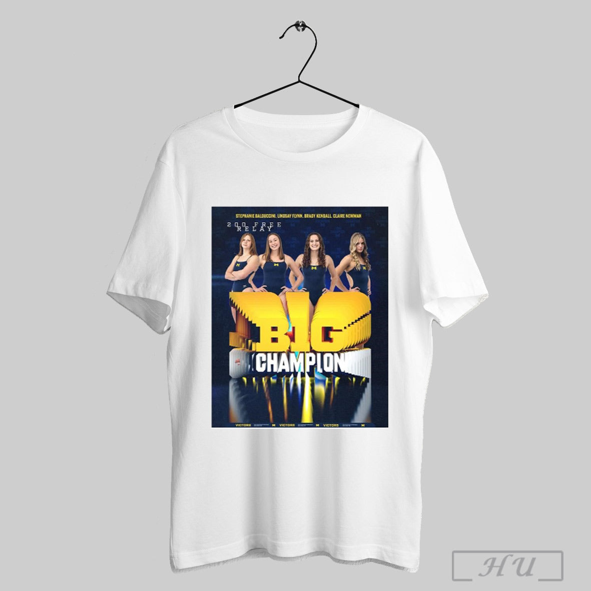 Trendy Poster Michigan Swimming Diving B1g Champion 200 Free Relay Balduccini Flynn Kendall Newman 2025 T Shirt Sweatshirt