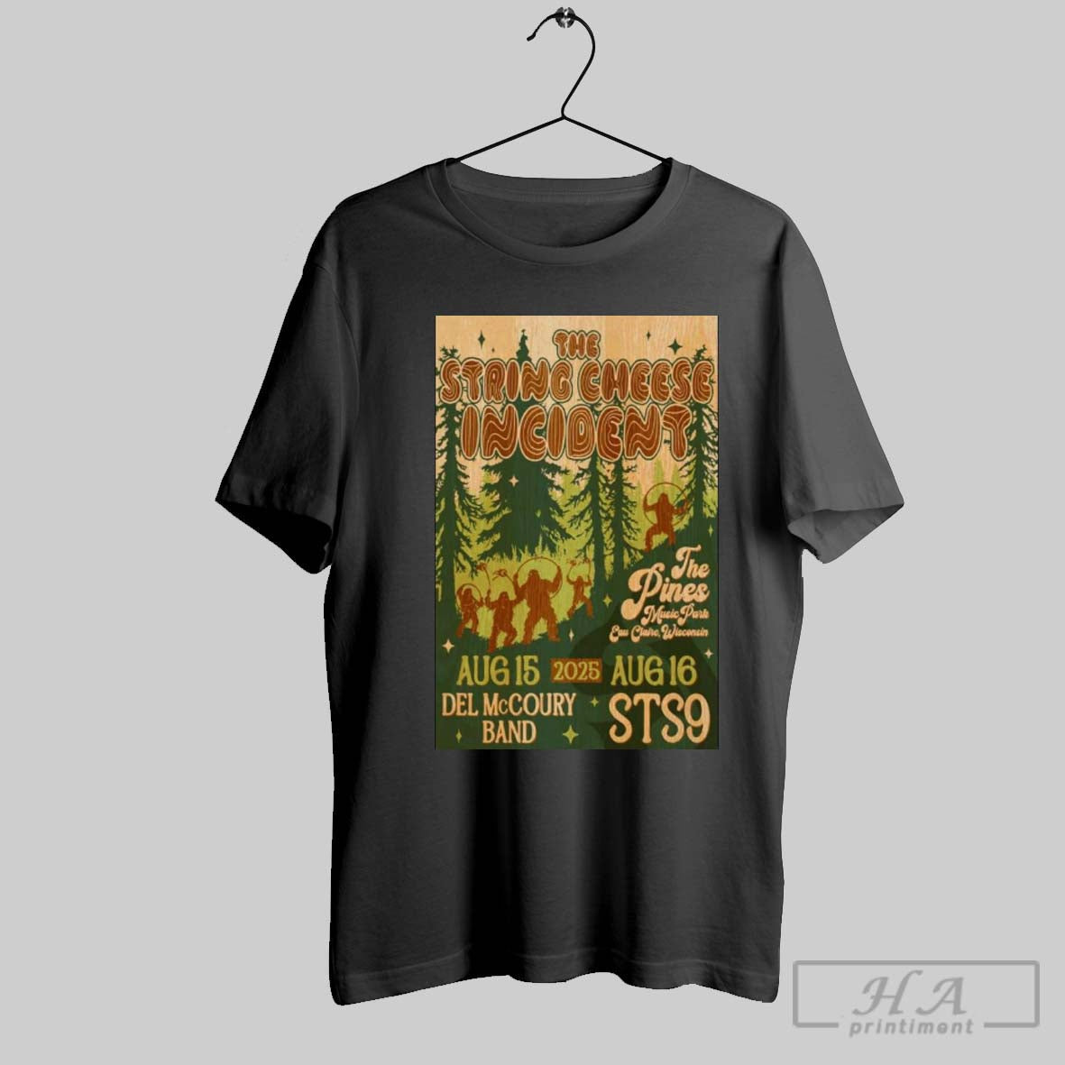Official Poster The String Cheese Incident August 15 16 2025 The Pines Music Park T Shirt