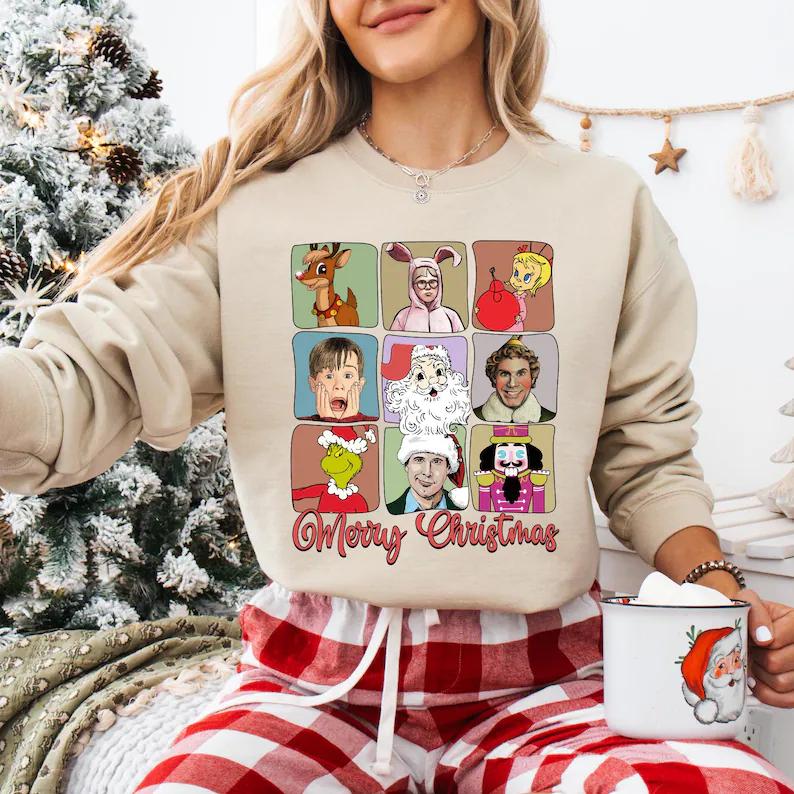 Merry Christmas Sweatshirt, Christmas Movie T-shirt, Home Alone Movie Tee, Santa Claus Shirt, A Christmas Story Hoodie, Christmas Gifts