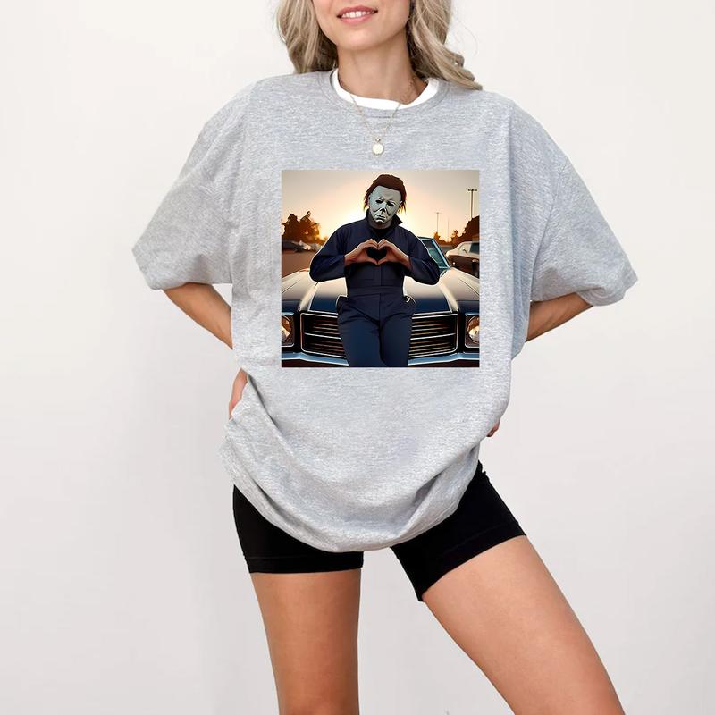 Vintage MIchael MYers Halloween Shirt, Horror Movie Shirt, Horror Character Shirt, Pumpkin Halloween Shirt, Retro Halloween Shirt