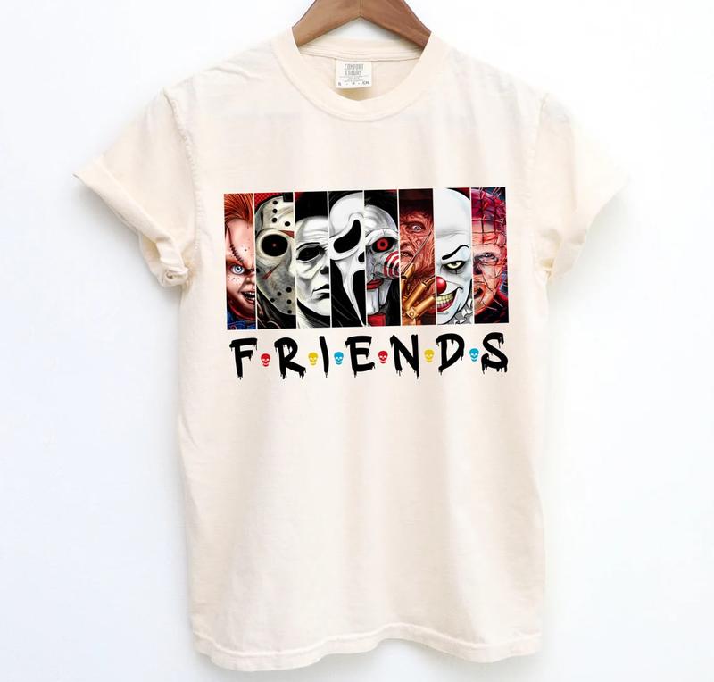Halloween Characters Friends Sweatshirt, Halloween  Characters Shirt, Friends Halloween Shirt, Halloween Movie Characters Shirt, Halloween Sweatshirt