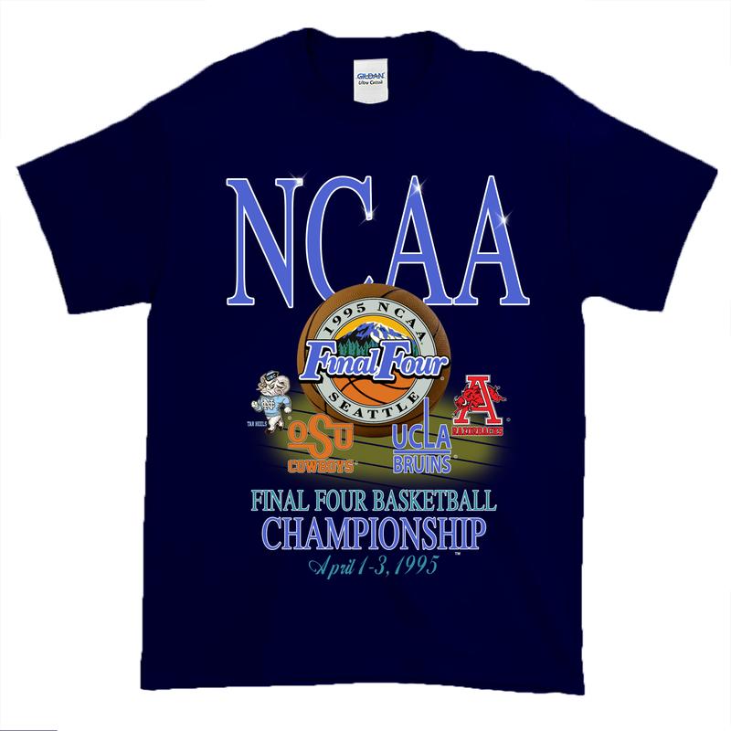 1995 NCAA Final Four Championship Vintage t-shirt, Vintage graphic tee Classic Cotton Menswear Top Tshirt Embroidered Hoodie