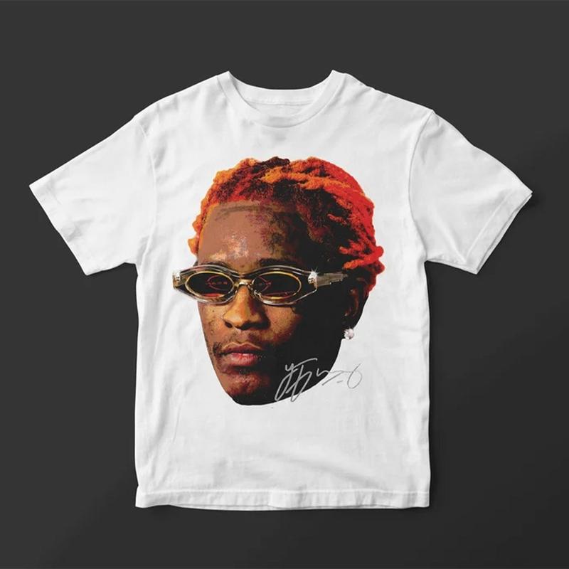 Young Thug Face Shirt ORANGE - Thugger Inspired Premium Graphic Tee