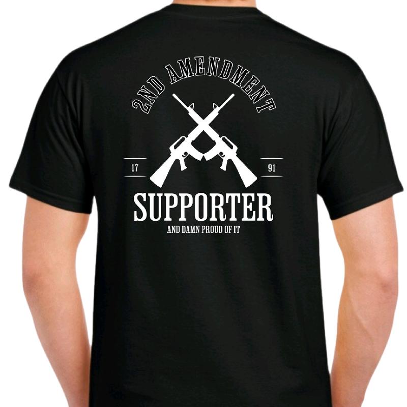 2nd Amendment Supporter T-shirt Menswear. Casual
