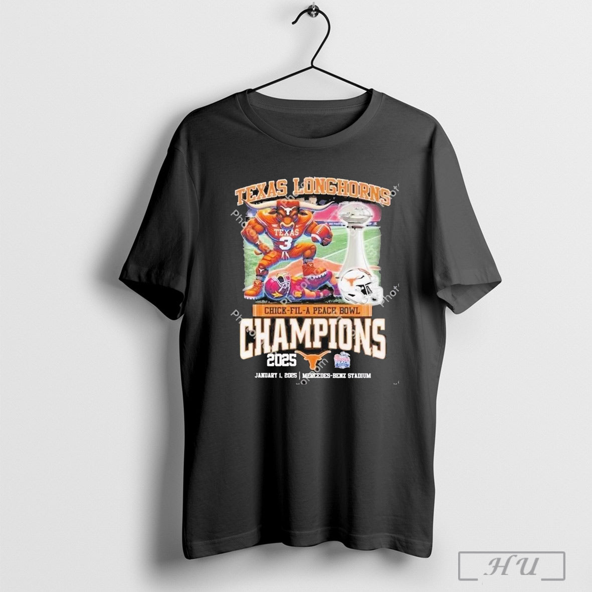 Texas Longhorns Team Chick Fil A Peach Bowl Champions 2025 Shirt