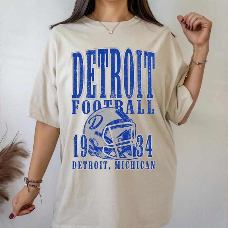 Vintage 90s Detr0it Football Tshirt, Retro Football Tee, Vintage Michican 1934, Gifts For Men Women, Men, Vintage Graphic For Men
