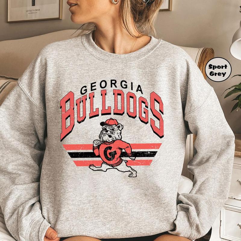 Vintage Georgia Bulldogs Team Sweatshirt, Graphic NCAA Sport Shirt, Tournament Champions Shirt, Vintage University Of Georgia Unisex Top Shirt Womensw