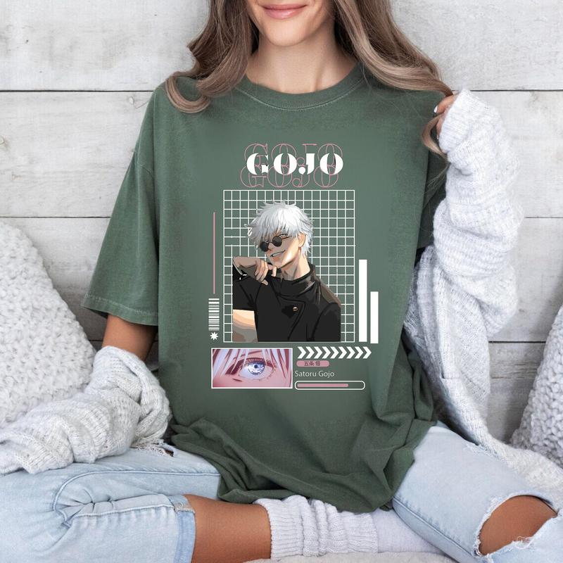 Gojo Satoru Anime Shirt, Anime Lover Shirt, Anime Sweatshirt, Anime Manga Shirt, Anime Gojo Gift Men And Women T Shirt, Viral Shirt, Unisex T-Shirt, G