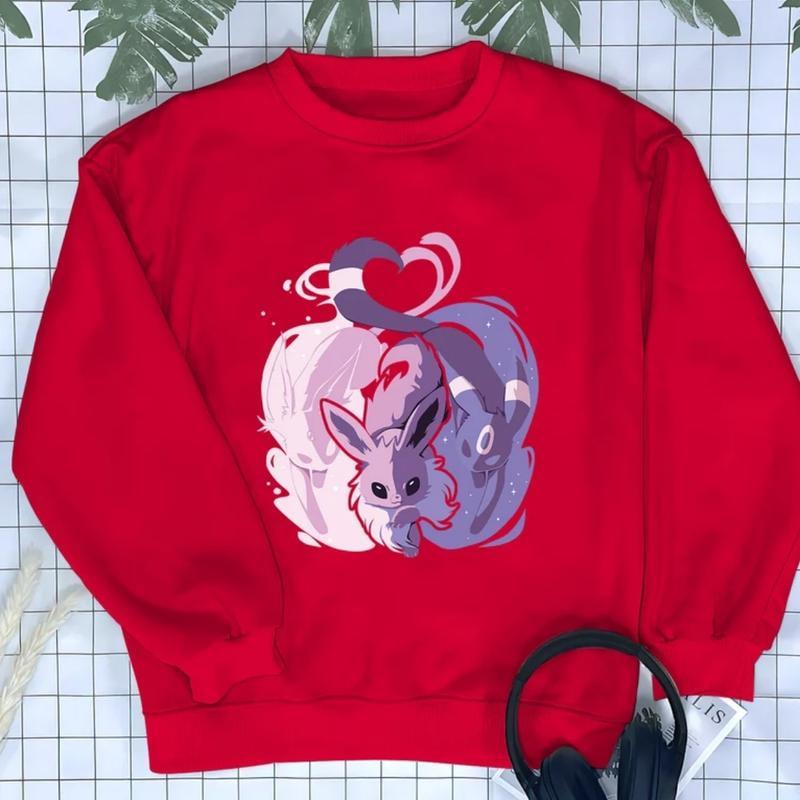 Eevee Sweatshirt, Eevee Espeon Umbreon Sweatshirt, Eveelution Shirt, Espeon Shirt, Lover Men Women Anime Shirt Gifts, Pokemon Shirt, Pokemon Merch, Ma