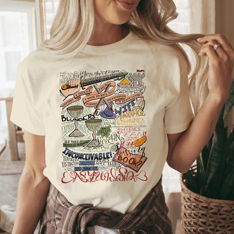 Princess Bride Quotes Shirt, Dread Pirate Shirt, Movies Quote Cotton Fit Oversized Top