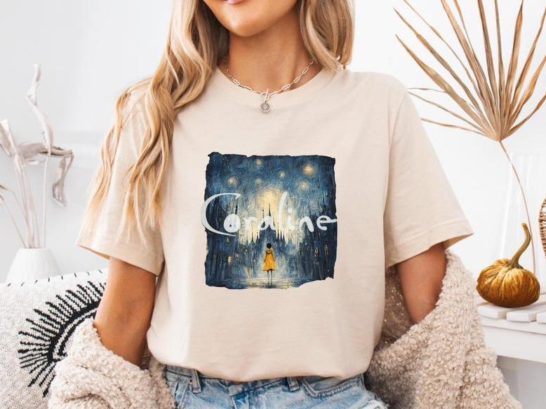 Coraline Doll Sweatshirt, Retro Coraline T-Shirt Hoodie, Spooky Movie Shirt, Funny Cartoonn Shirt 2024, Spooky Coraline Doll Coraline Movie Fan Shirt