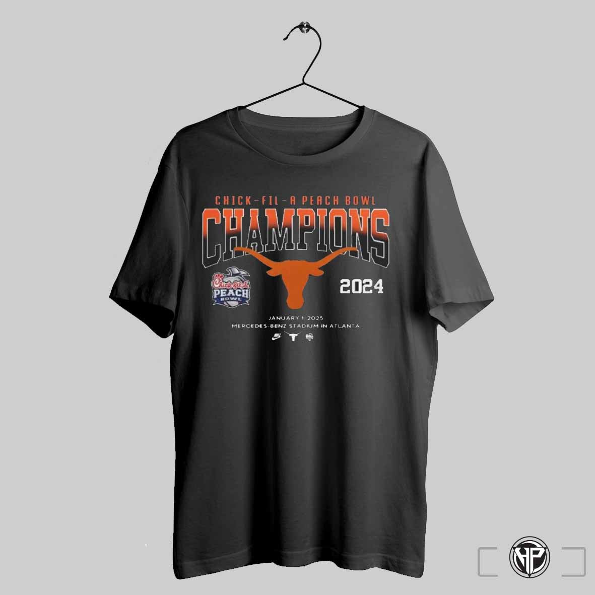 Texas Longhorns Peach Bowl Champions Ncaa 2025 Mercedes Benz Stadium In Atlanta Logo Shirt Trendy Sweatshirt
