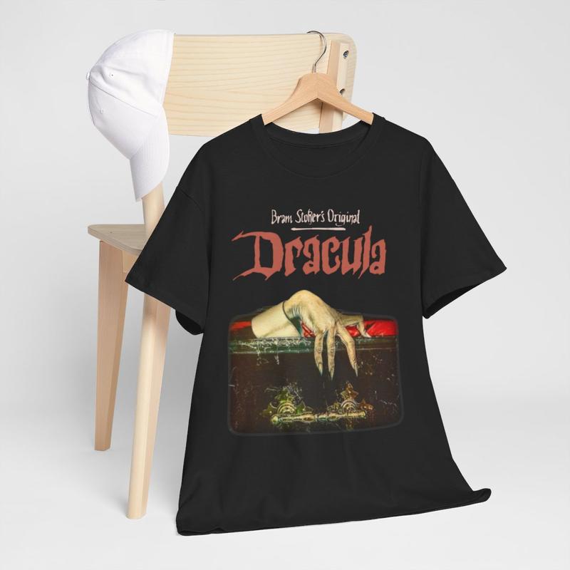 Vintage Dracula TShirt, Movie Poster Vampire Shirt Cotton Fabric