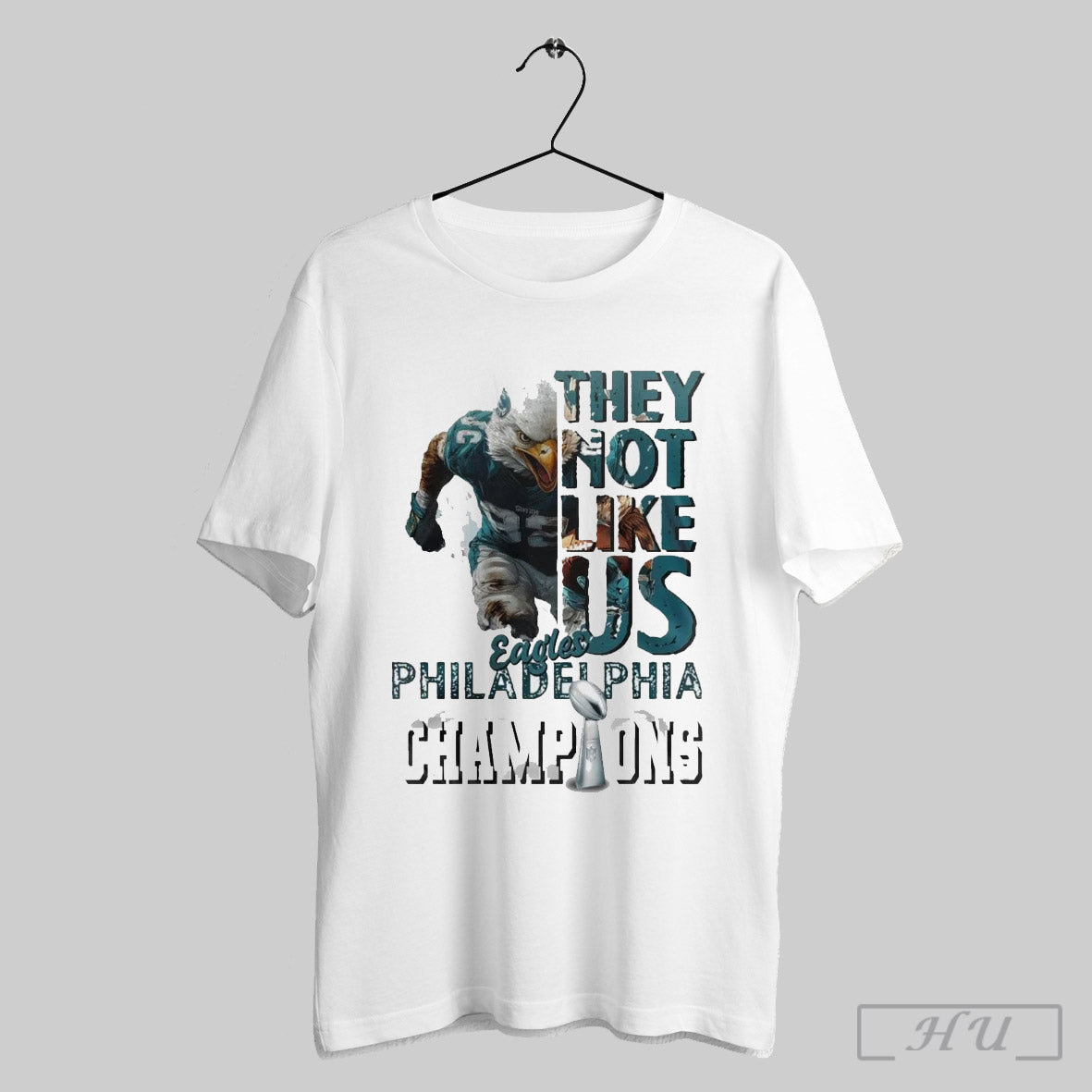 Trendy They Not Like Us Philadelphia Eagles Mascot 2025 Super Bowl Champions Shirt