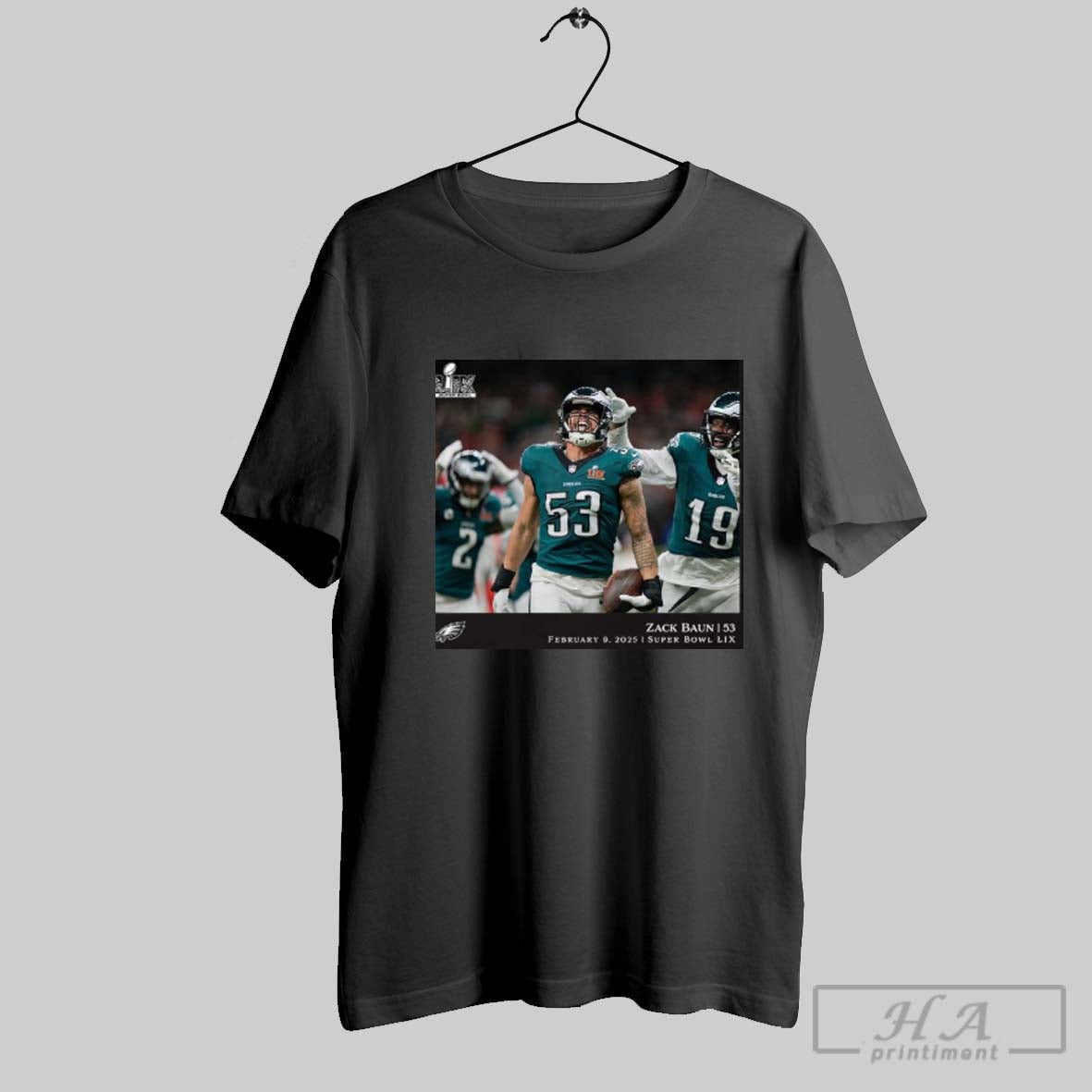Zack Baun Philadelphia Eagles Nfl Flash Features Super Bowl Lix Champions February 9 2025 T Shirt